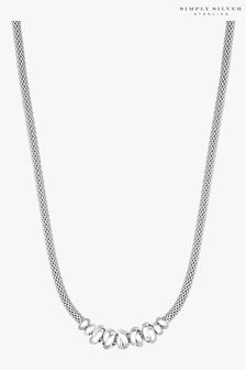 Сетчатое ожерелье Simply Silver Recycled Love (N51866) | €106
