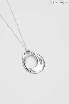 Simply Silver Sterling Silver Tone 925 Twisted Pendant Necklace (N51873) | LEI 269