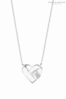 Simply Silver Sterling Silver 925 Knotted Heart Pendant Necklace (N51893) | €62