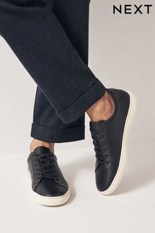 Black Leather Trainers (N51984) | €65