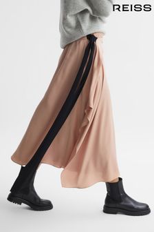 Reiss Nude Ria Contrast Bow Midi Skirt (N52041) | AED1,210