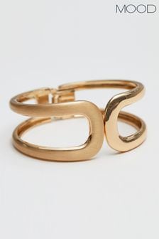 Mood Gold Tone Polished And Satin Open Cuff Bracelet (N52128) | €19