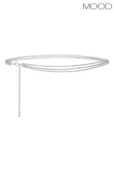 Mood Silver Crystal Layered Chain Belt (N52508) | 128 SAR