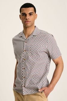 KÉK - Joules Revere Printed Short Sleeve Shirt (N52522) | 20 340 Ft
