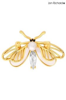 Jon Richard Gold Tone Butterfly Pearl And Mother Of Pearl Gift Boxed Brooch (N52528) | SGD 50