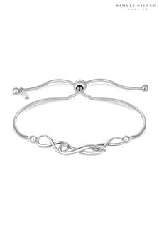 Simply Silver Infinity Silver Tone Toggle Bracelet (N52642) | LEI 269