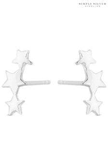 Simply Silver Sterling Silver Tone 925 Star Stud Earrings (N52778) | kr370