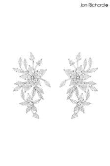 Jon Richard Silver Tone Crystal Starburst Earrings (N52854) | €40