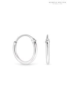 Simply Silver Sterling Silver Tone 925 Polished Mini Sleeper Hoop Earrings (N53005) | 18 €