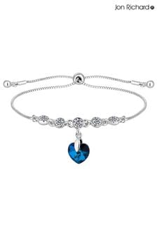 Jon Richard Blue Silver Plated Bermuda Heart Toggle Bracelet (N53028) | AED144