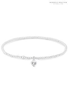 Pulsera elástica de plata 925 con corazón de circonita cúbica de Simply Silver (N53049) | 50 €