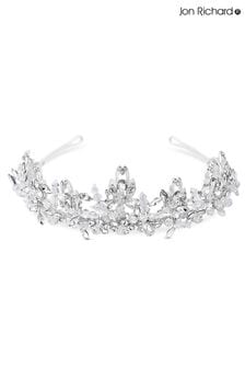 Jon Richard Silver Tone Sophia Bead And Crystal Statement Gift Pouch Tiara (N53052) | SGD 126