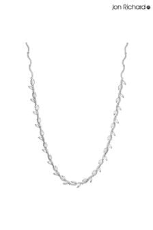Jon Richard Silver Tone Pave Wave Leaf Collar Necklace (N53064) | SGD 106
