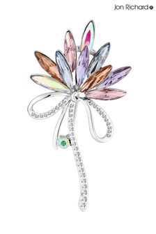 Jon Richard Tone Pink Crystal Navette Decorative Brooch