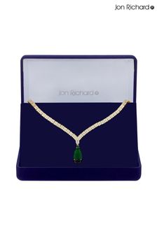 Jon Richard Cubic Zirconia Emerald Green Pear Drop Gift Boxed Collar Necklace (N53203) | 570 zł