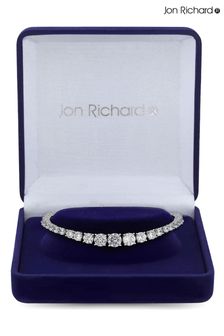 Jon Richard Silver Tone Cubic Zirconia Graduated Tennis Gift Boxed Bracelet (N53226) | NT$2,330