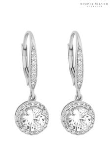 Simply Silver 925 White Cubic Zirconia Clara Drop Earrings (N53238) | €34