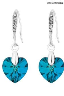 Jon Richard Blue Heart Drop Earrings (N53275) | AED139