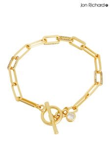 Jon Richard Gold Tone Cubic Zirconia Chain T Bar Bracelet (N53285) | €31