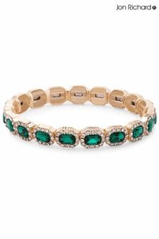 Jon Richard Green Emerald Crystal Rectangle Stretch Bracelet (N53289) | ₪ 74