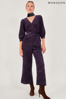 Monsoon Purple Gia Cord Jumpsuit (N53497) | $195