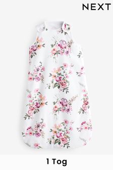White Pink Floral 1 Tog  Baby 100% Cotton Sleep Bag (N53696) | ￥3,710 - ￥4,320