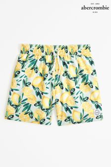Abercrombie & Fitch Blue Lemon Fruit Print Swim Shorts