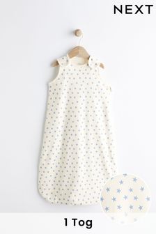 Blue Mini Star 1 Tog  Baby 100% Cotton Sleep Bag (N53713) | 118 QAR - 137 QAR