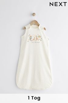 White New Here 1 Tog  Baby 100% Cotton Sleep Bag (N53759) | OMR12 - OMR14