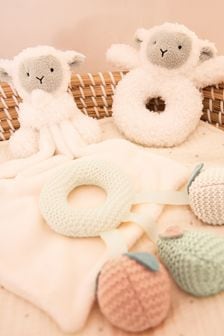 White Sheep Baby Rattle (N53792) | $18