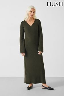 Hush Green Uralla Knitted Dress (N54201) | kr1,285