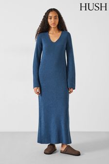 Hush Blue Uralla Knitted Dress (N54213) | kr1,285