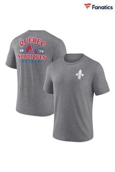 Fanatics Grey NHL Quebec Nordiques Heritage Triblend T-Shirt (N54399) | 148 QAR