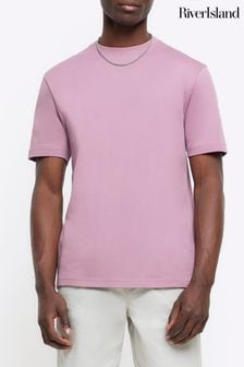 River Island Pink Studio Slim Fit T-Shirt (N54464) | €24