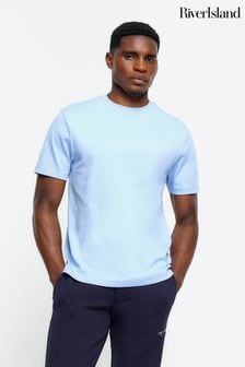 River Island Blue Studio Slim Fit T-Shirt (N54482) | €23