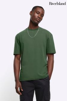 ירוק - חולצת טי בגזרה רגילה של River Island דגם Studio (N54483) | ‏85 ‏₪