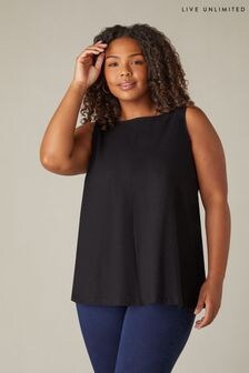 Live Unlimited Black Curve 100% Cotton Slub Round Neck Vest (N54514) | $50