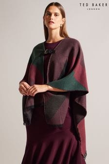 Fioletowy - Ted Baker Buckle Poncho (N54516) | 240 zł