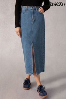 Ro&Zo Denim Midi Skirt (N54616) | AED438
