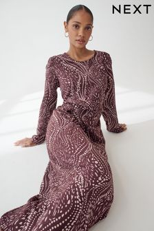 Fashion union animal print shift midi dress 2025