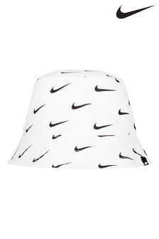 Nike White Little Kids Swoosh Bucket Hat (N55064) | €31