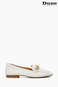 Dune London White Chain Trim Smith Loafers (N55526) | €117