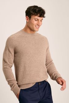 Joules Rowley Cream Lambswool Crew Neck Jumper (N55665) | $176