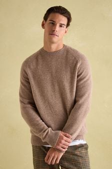 Joules Rowley Cream 100% Lambswool Crew Neck Jumper (N55665) | $137