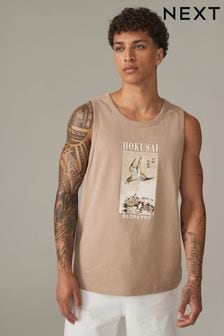 Stone 100% Cotton Hokusai Licence Vest (N55852) | $28