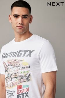 Castrol White 100% Cotton License T-Shirt (N55862) | $31