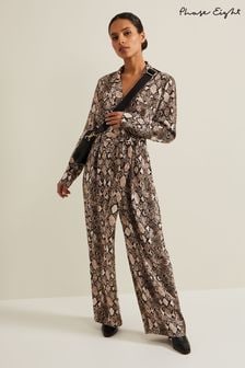 Phase Eight Brown Petite Snake Constance Jumpsuit (N55899) | $261