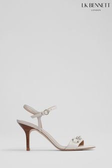 LK Bennett Leather Kitten Heel Sandals (N55935) | ₪ 1,504