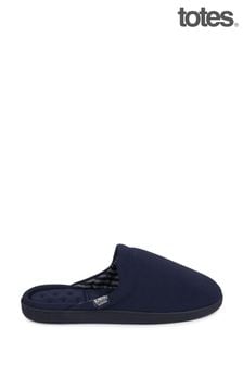 Totes Blue Isotoner Textured Mules With Stripe Lining And Pillowstep (N55954) | €40