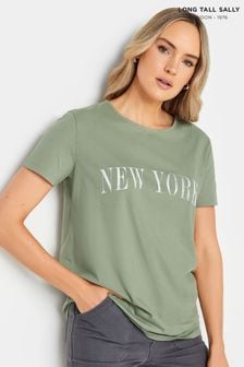 Grün - Long Tall Sally Gestreiftes T-Shirt mit Rundhalsausschnitt (N55991) | 30 €